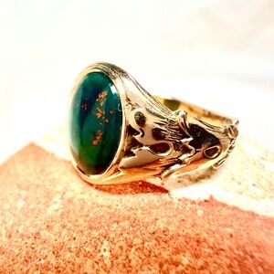 1920's Bloodstone Gentleman's Pinkie Ring